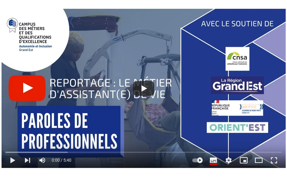 Grand Est : une vidéo pour valoriser le métier d’assistant de vie